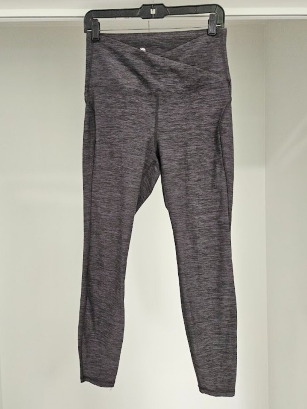 All In Motion Grey Marled Gray Heathered Crossover Mid Rise Leggings Medium Gym